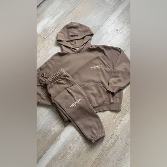 Fear of God Essentials “Desert Taupe” Hoodie and Jogger Set - Picture 2 of 2